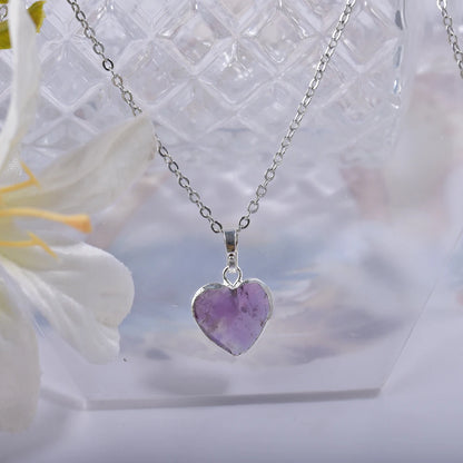 Amethyst heart necklace