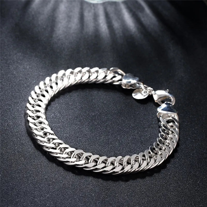 Sterling silver chain bracelet