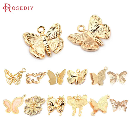 Gold butterfly pendant