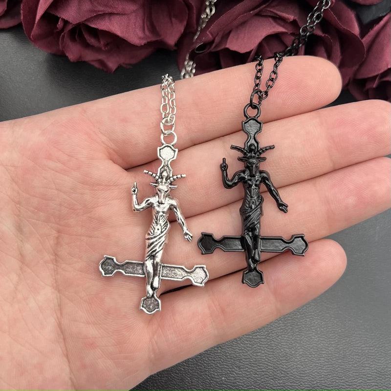 Inverted cross pendant