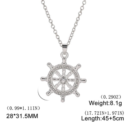 Dharma wheel pendant