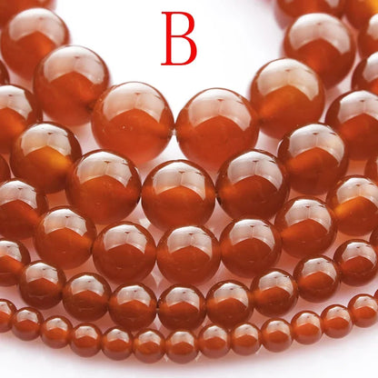 Red agate beads