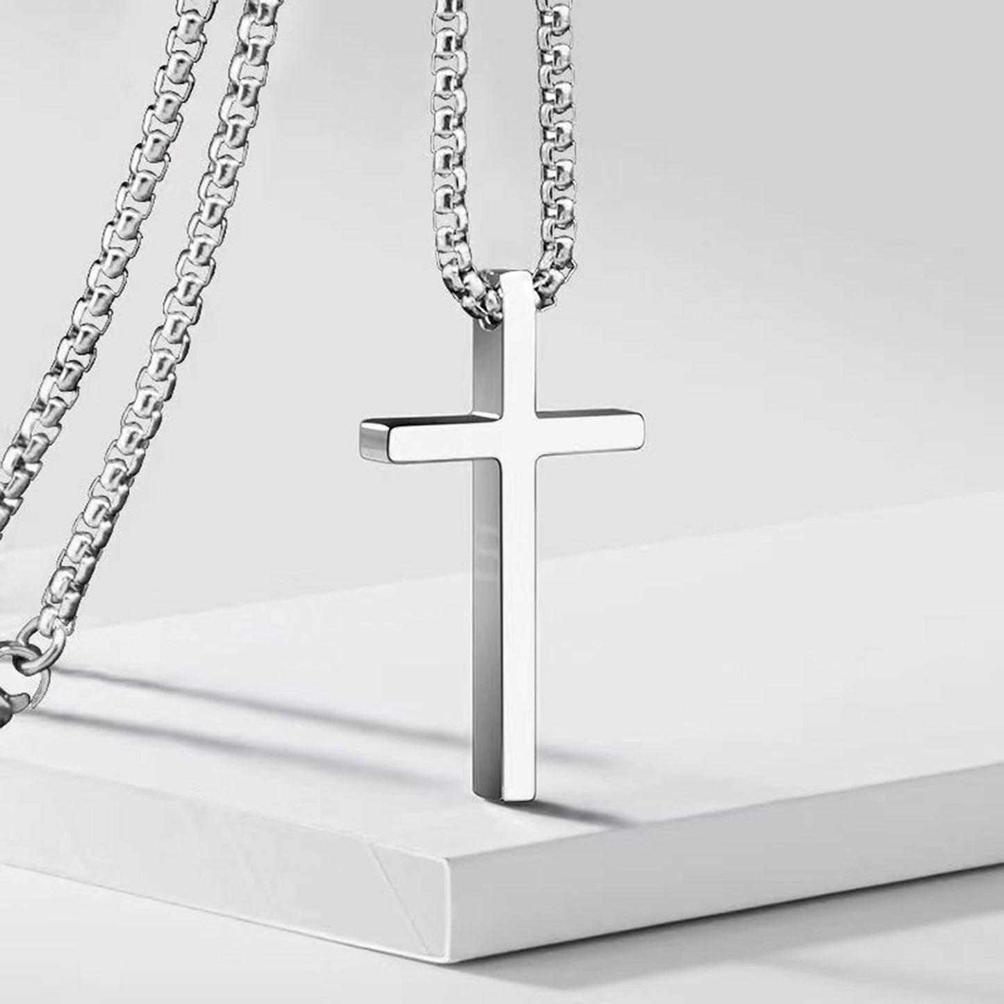 Cross silver necklace