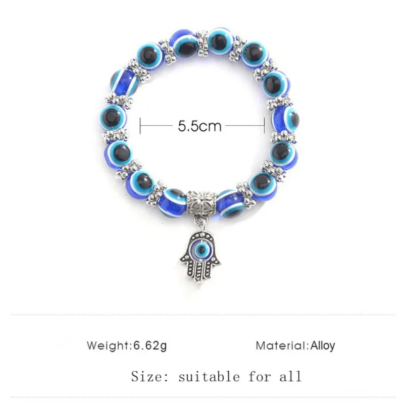 Blue evil eye bracelet