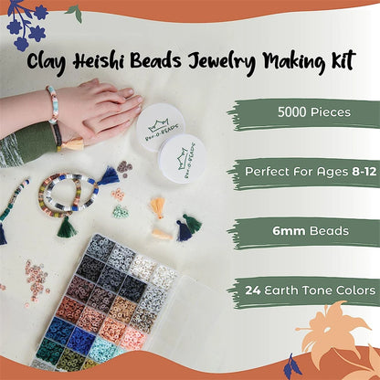 Clay bead bracelet making kit