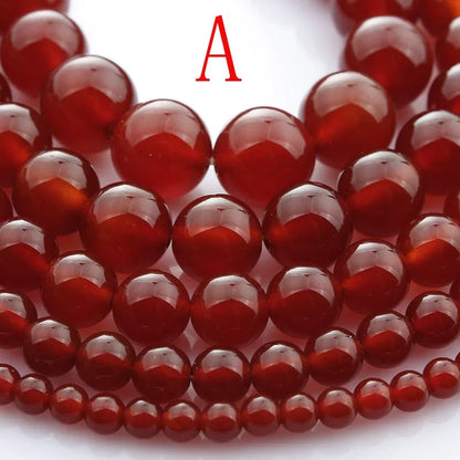 Red agate beads