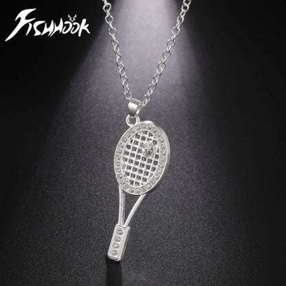 Tennis racket necklace