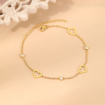 Heart chain bracelet