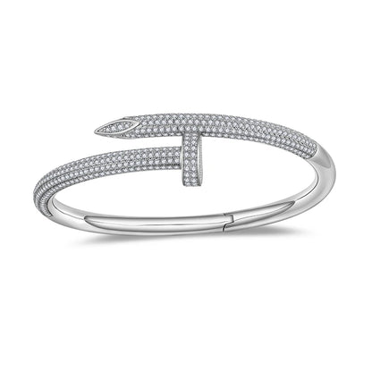 White gold bangle bracelet