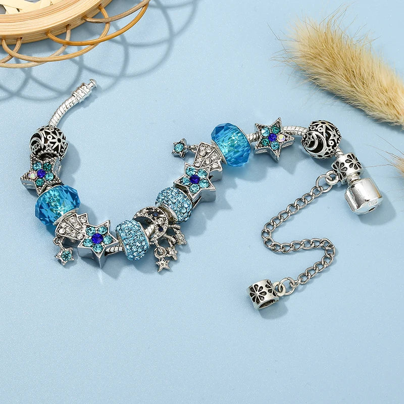 Beaded bracelets with charms