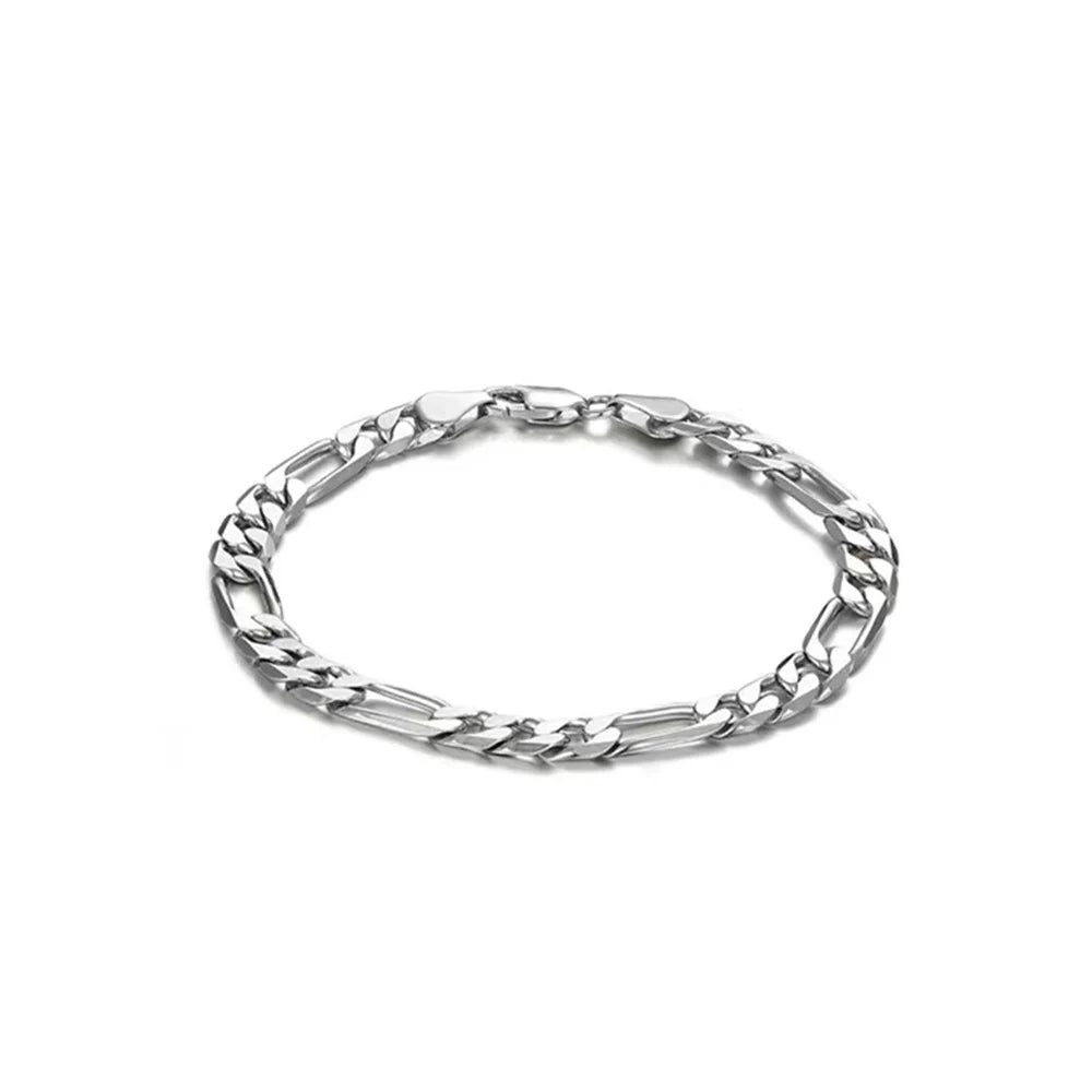 Silver male bracelet