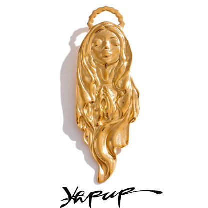 Virgin mary brooch