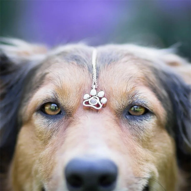 Dog memorial necklace