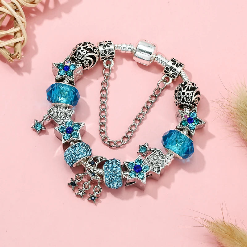 Beaded bracelets with charms