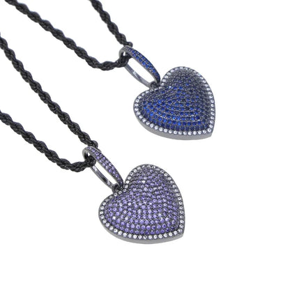 Purple heart necklace