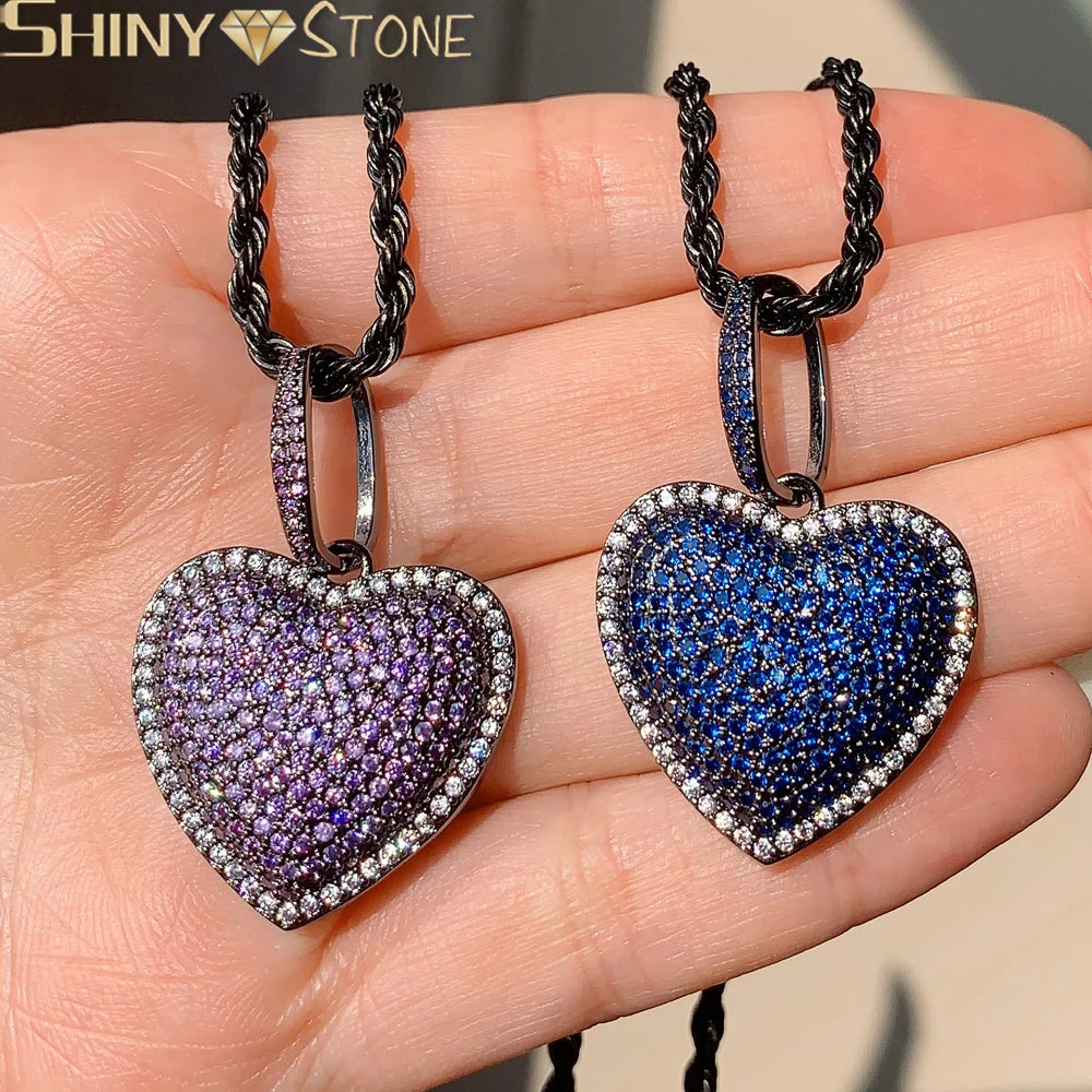 Purple heart necklace