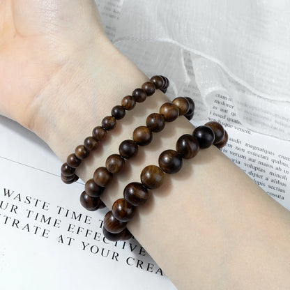 Wooden bead bracelet