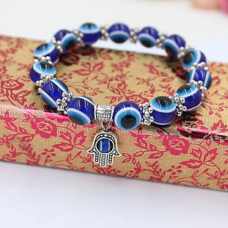 Blue evil eye bracelet