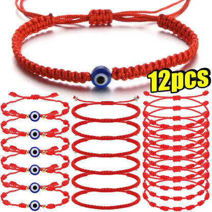 Red string evil eye bracelet