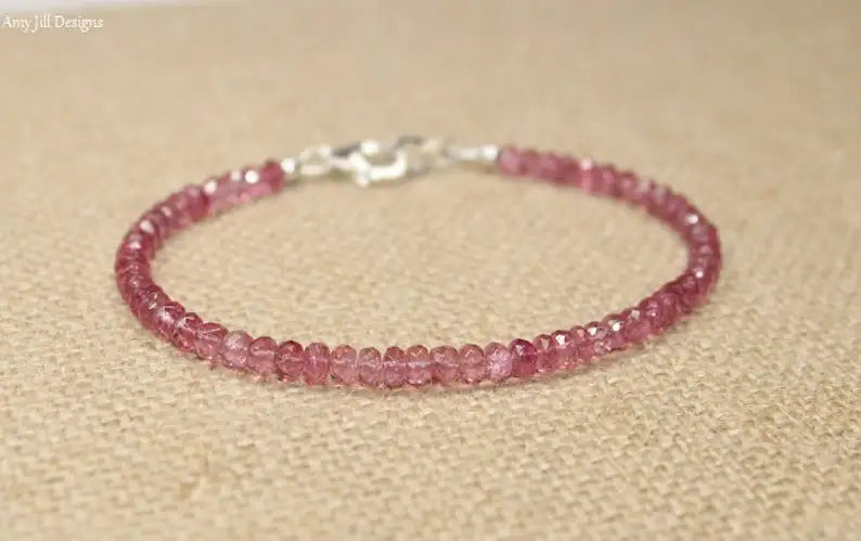 Pink tourmaline bracelet