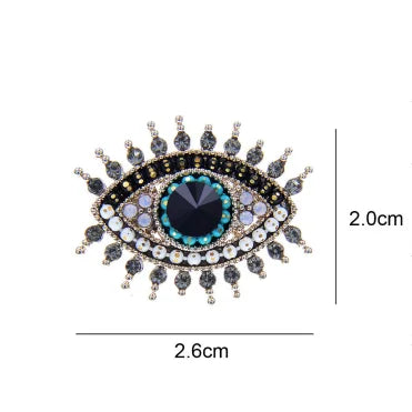 Vintage blue rhinestone brooch