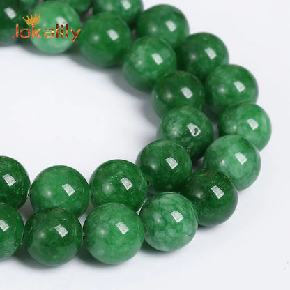 Green jade beads