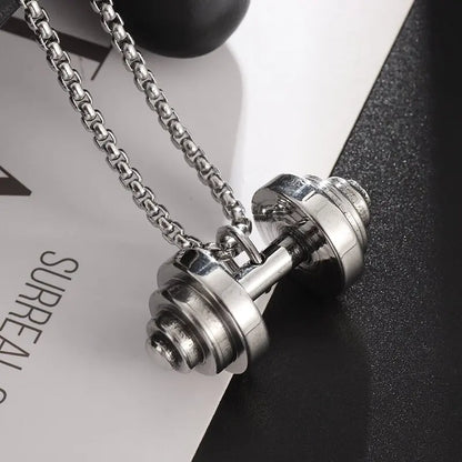 Barbell necklace