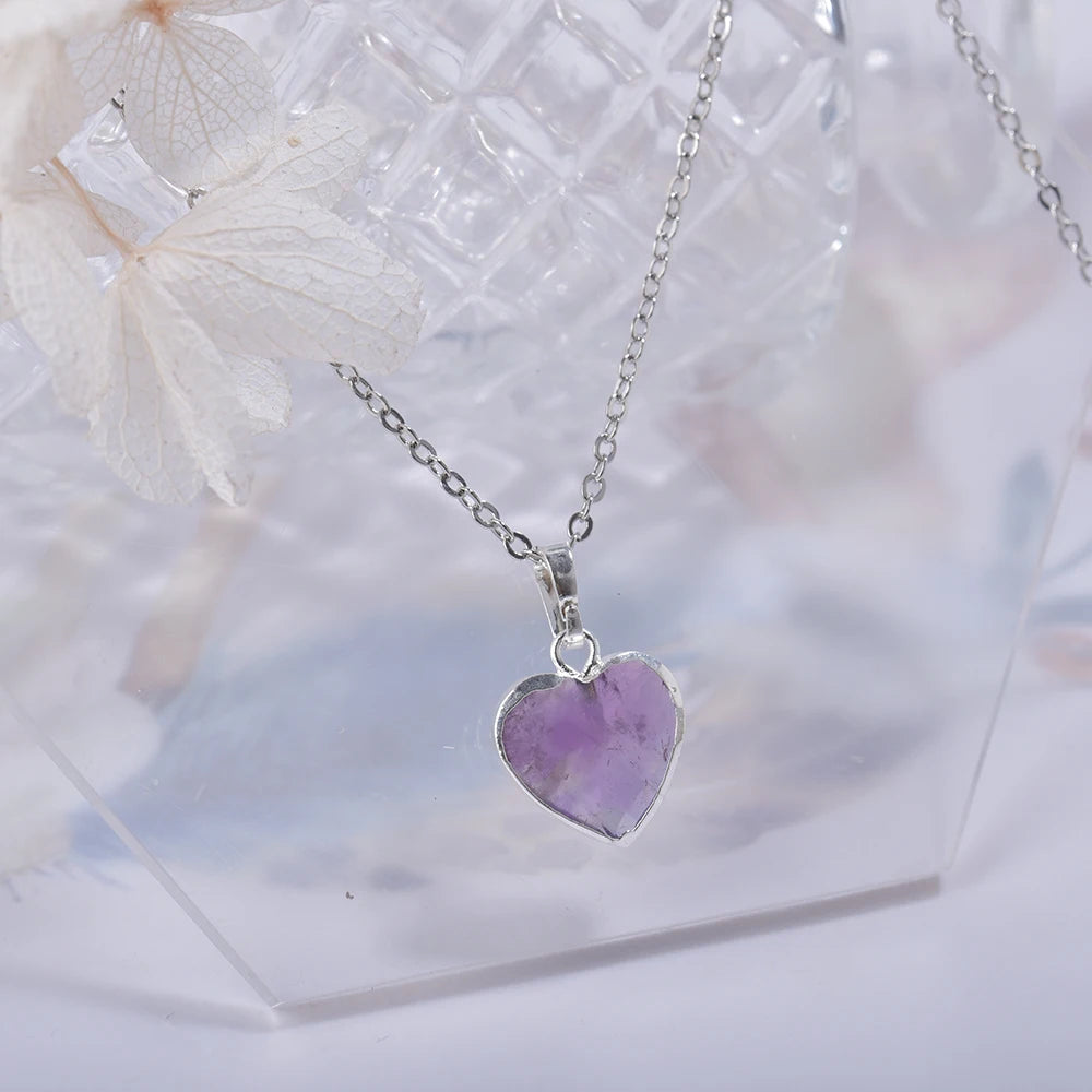 Amethyst heart necklace