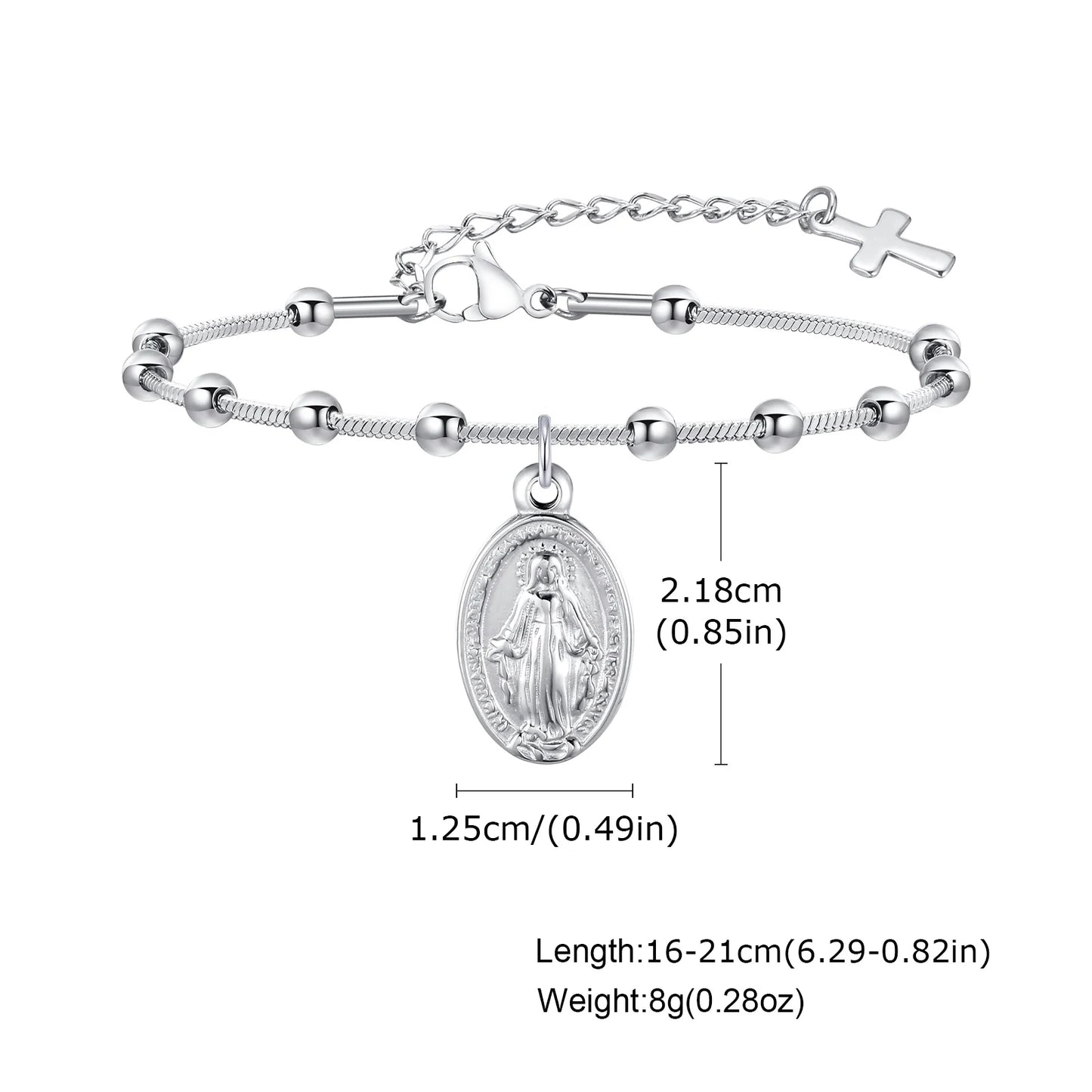 Virgin mary bracelet