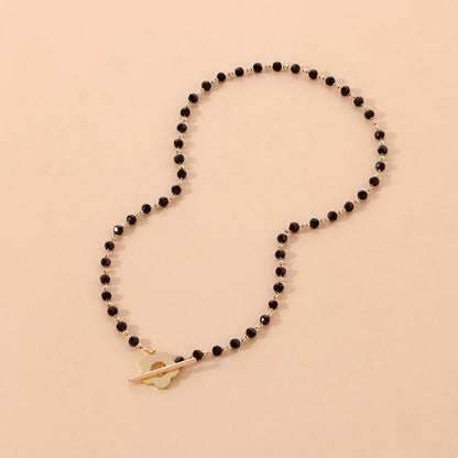 Black beads necklace