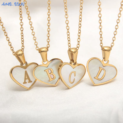 Initial heart necklace