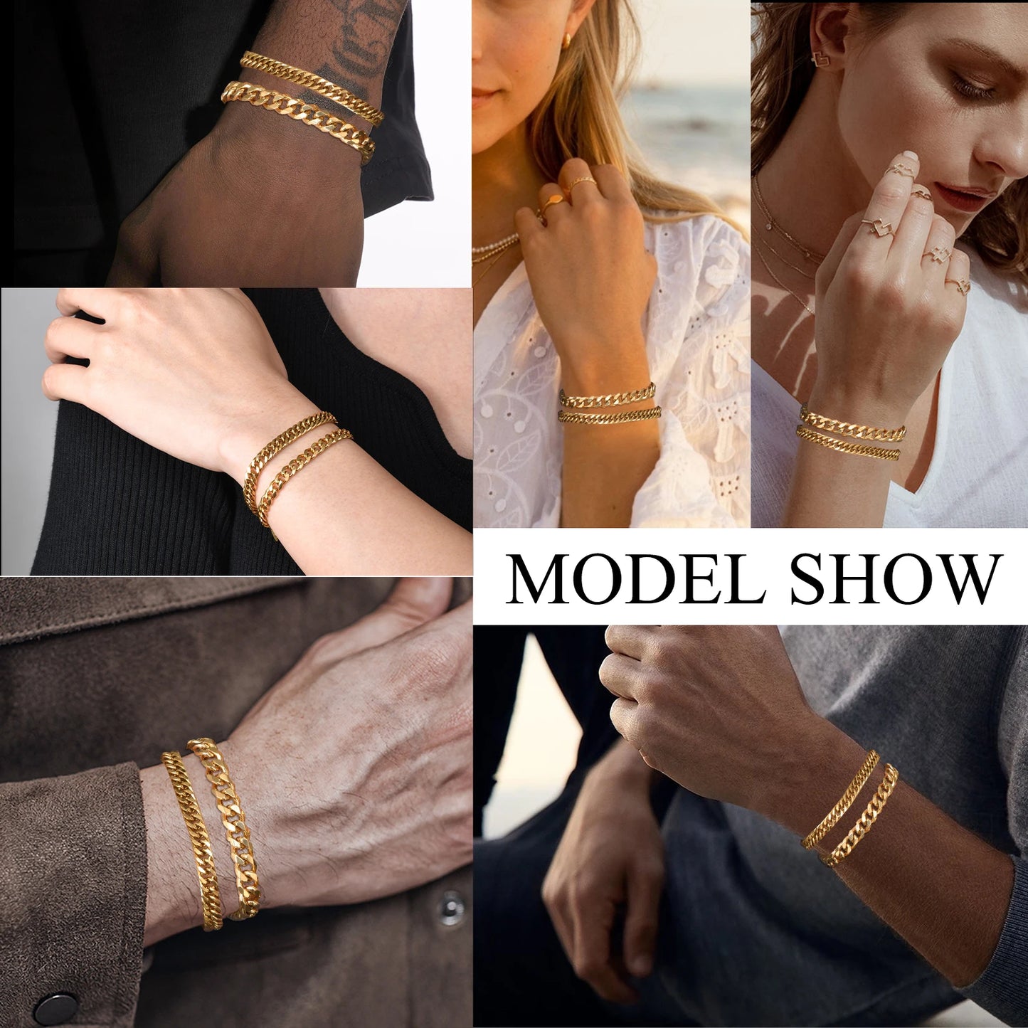 Men bracelets gold