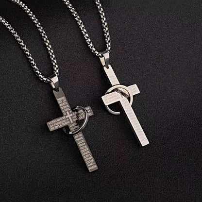 Men's silver cross necklace