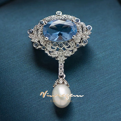 Aquamarine brooch