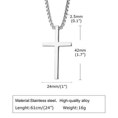 Cross silver necklace