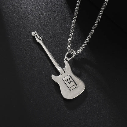 Necklace with guitar