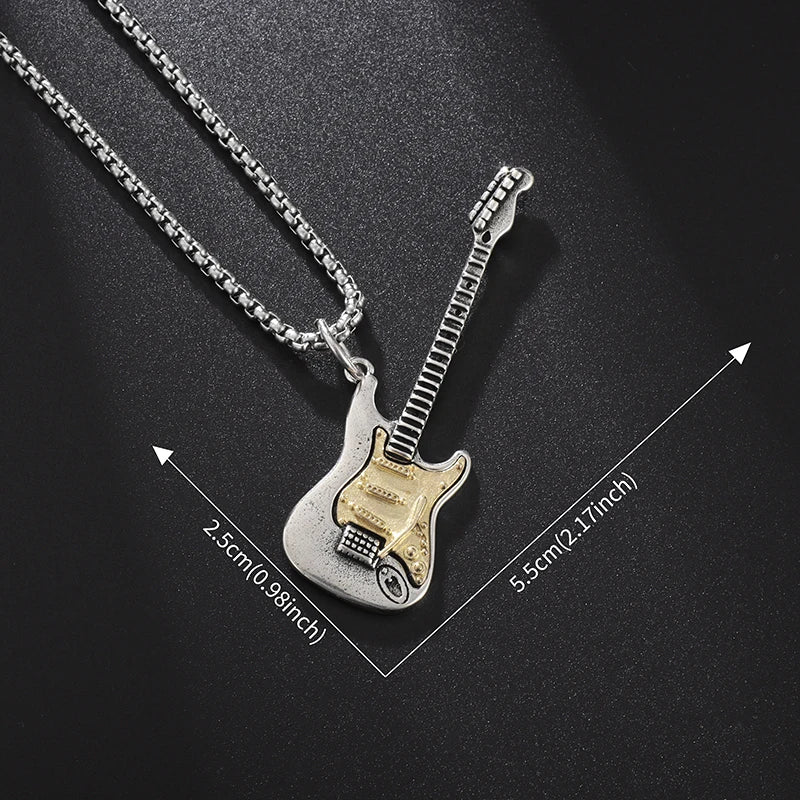 Necklace with guitar