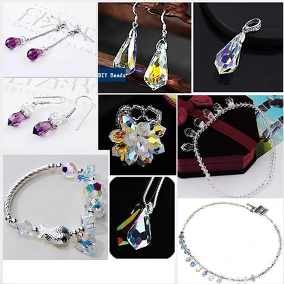 Crystal teardrop beads