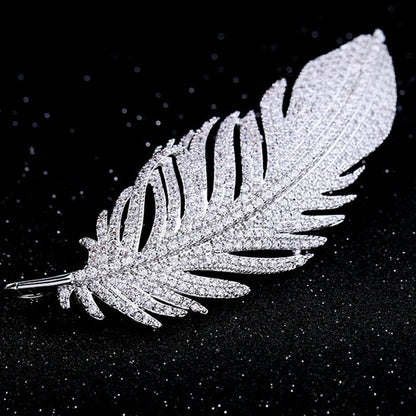 Feather brooch