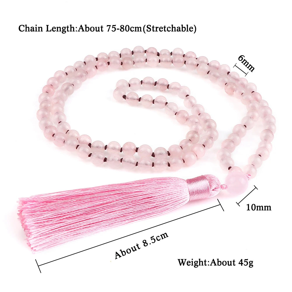 Pink bead necklace