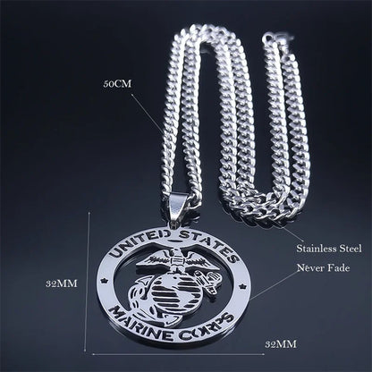 Marine corps necklace