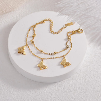 Gold butterfly bracelet