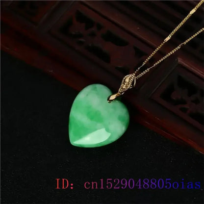 Jade heart necklace