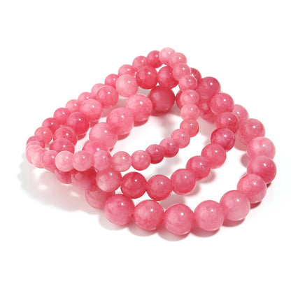 Pink beaded bracelet