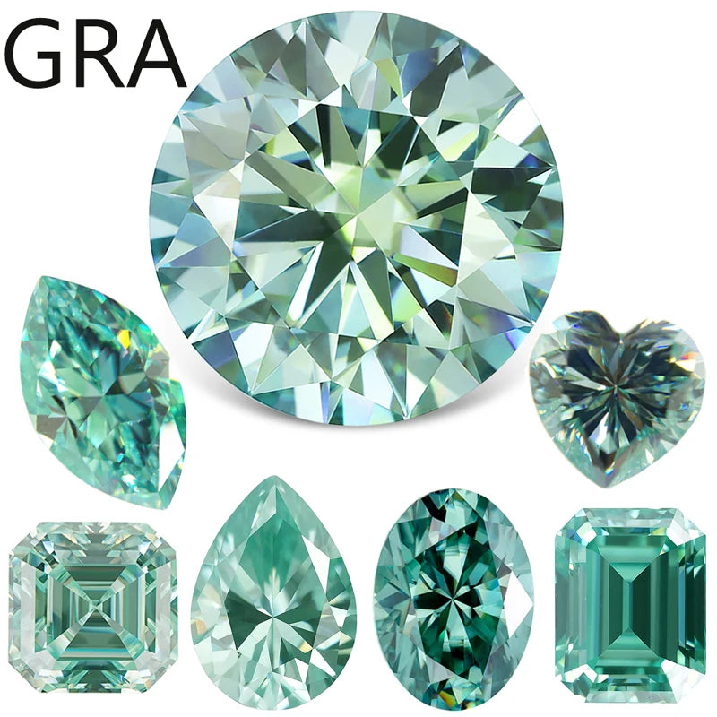 Emerald moissanite