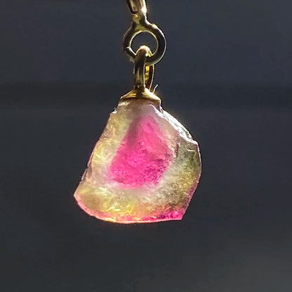 Watermelon tourmaline necklace