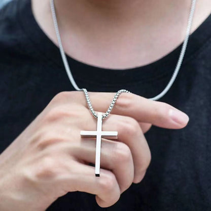 Cross silver necklace