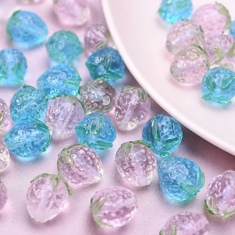 Glass fruit beads