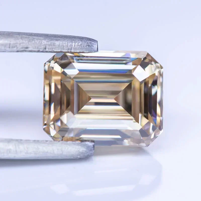 Moissanite baguette band