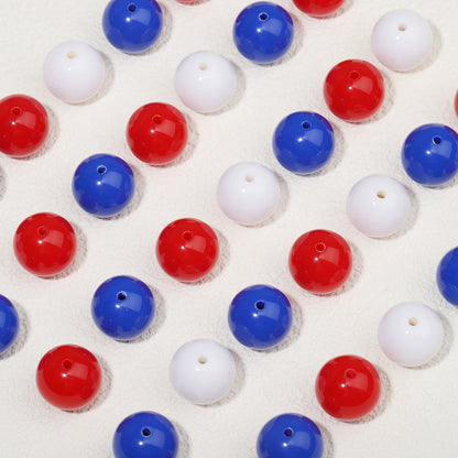 Red white blue beads